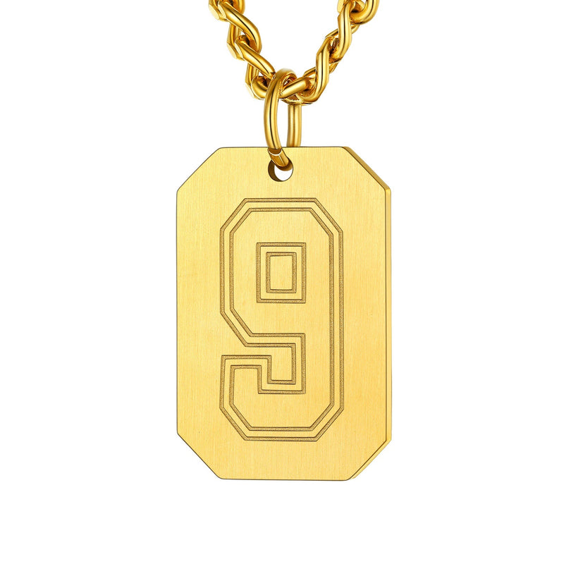 Custom Baseball Jersey Number Dog Tag Necklace for Sport