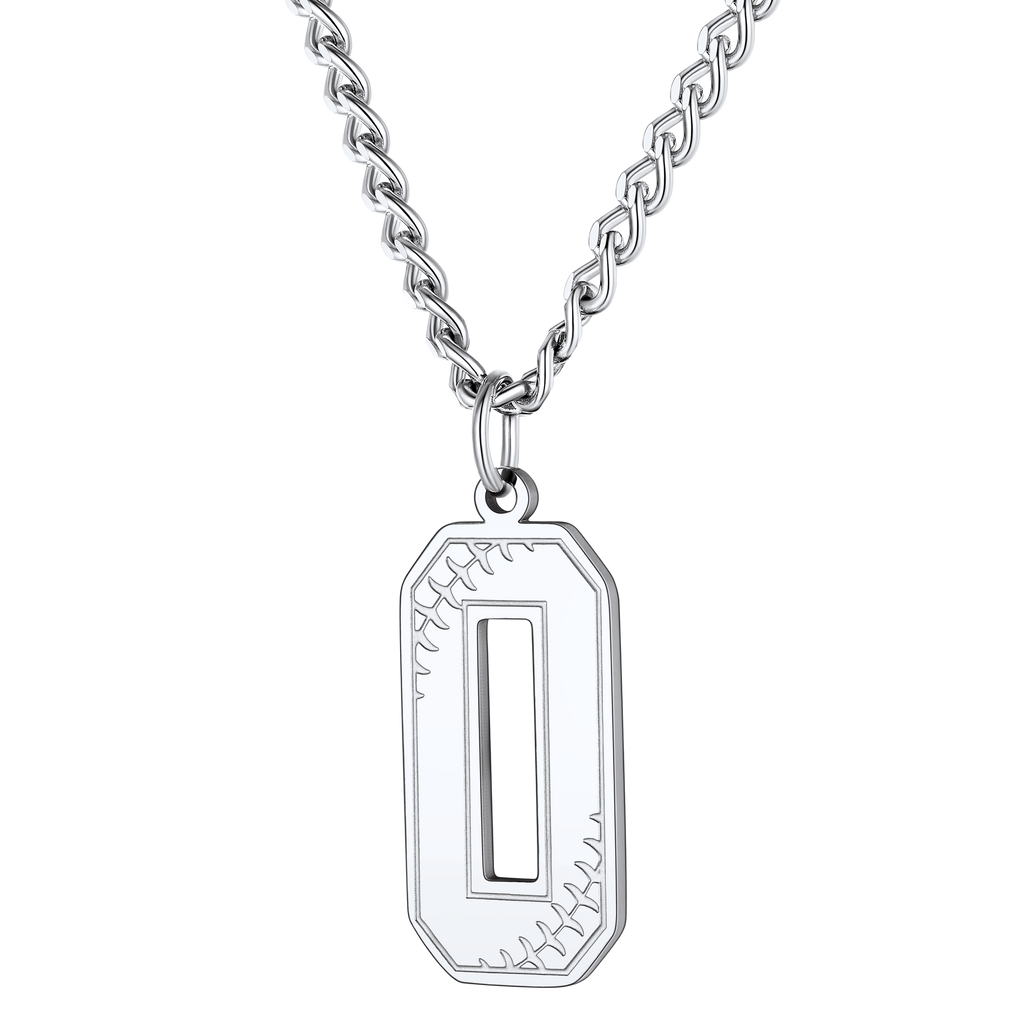 Custom Baseball Jersey Number Pendant Necklace for