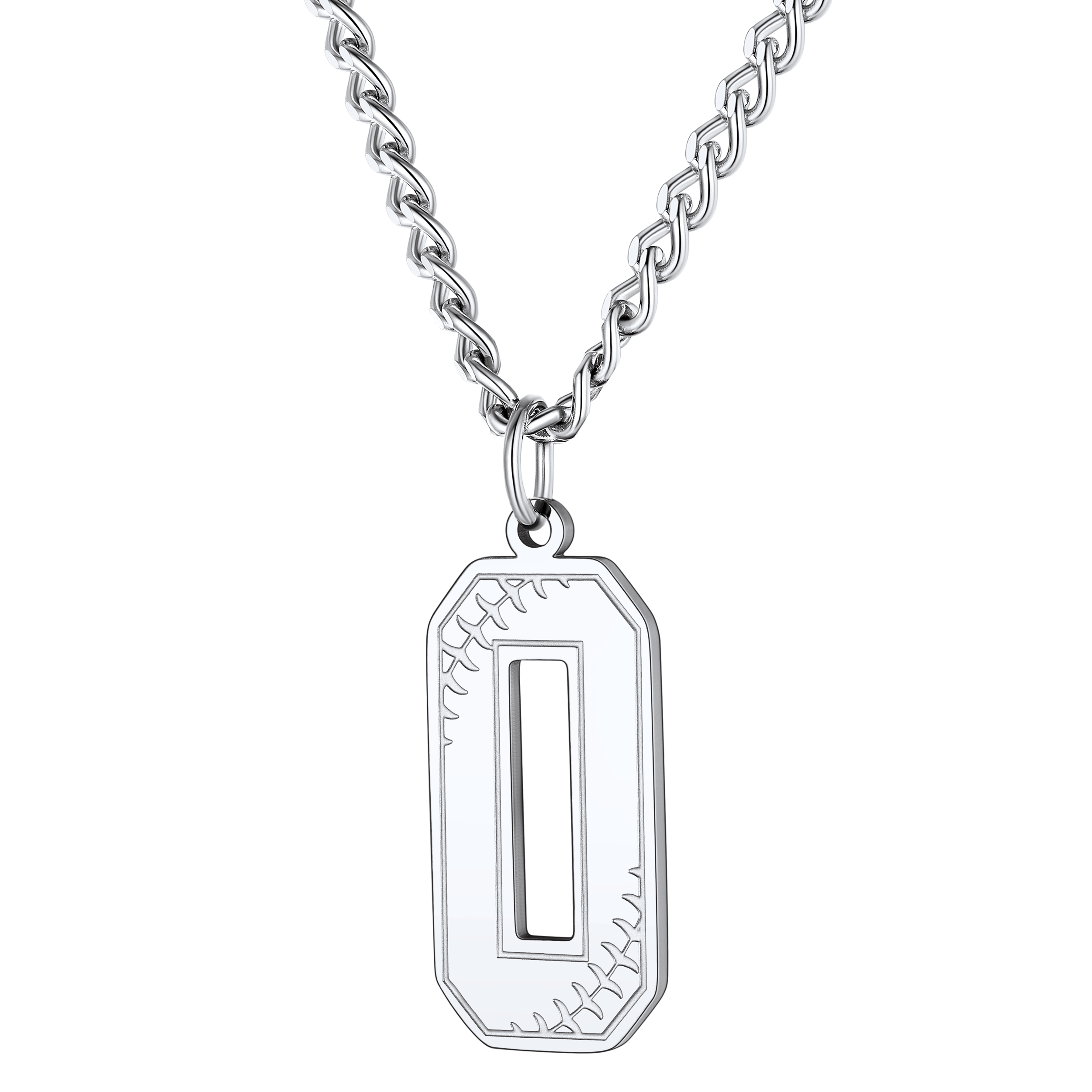 Custom Baseball Jersey Number Pendant Necklace for