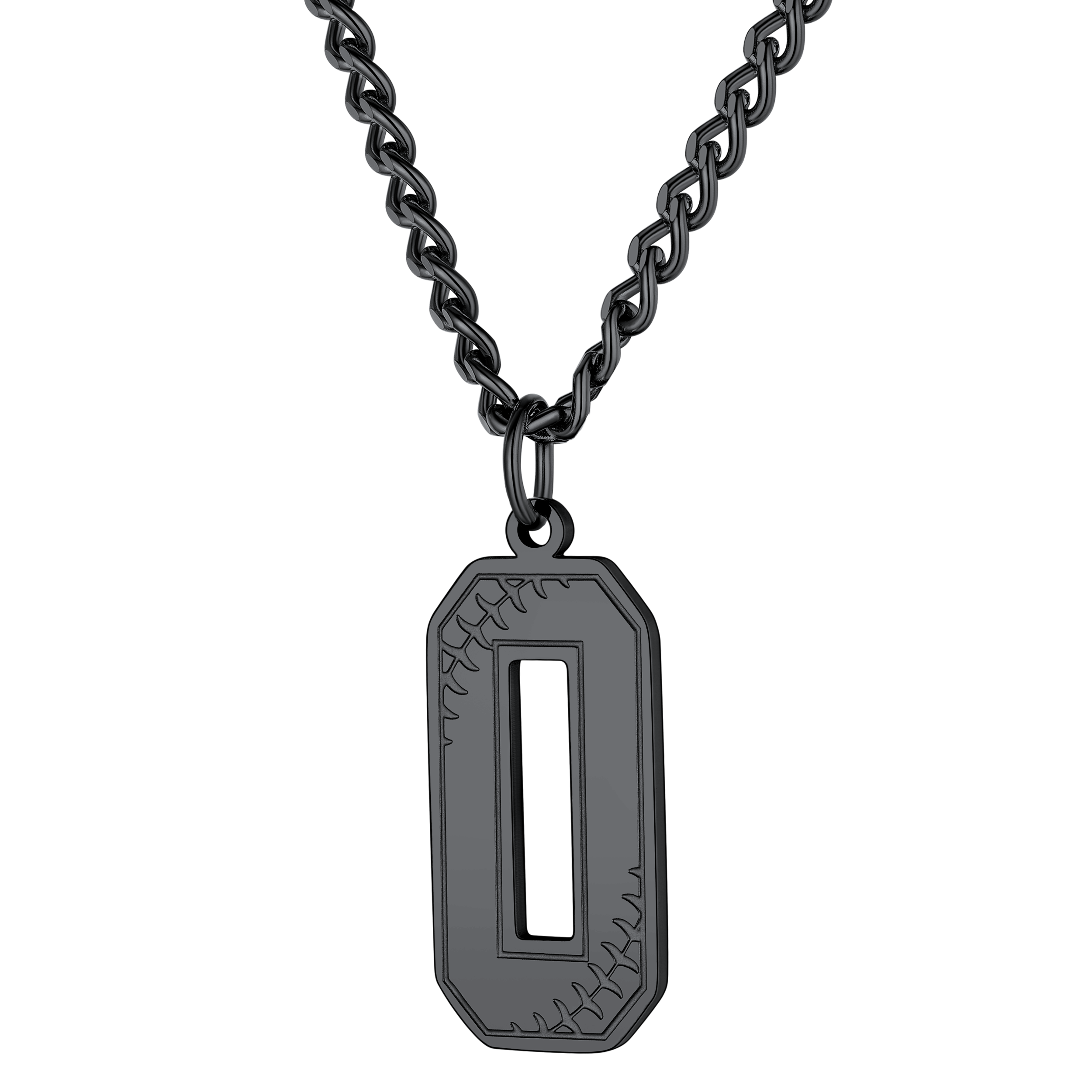 Custom Baseball Jersey Number Pendant Necklace for
