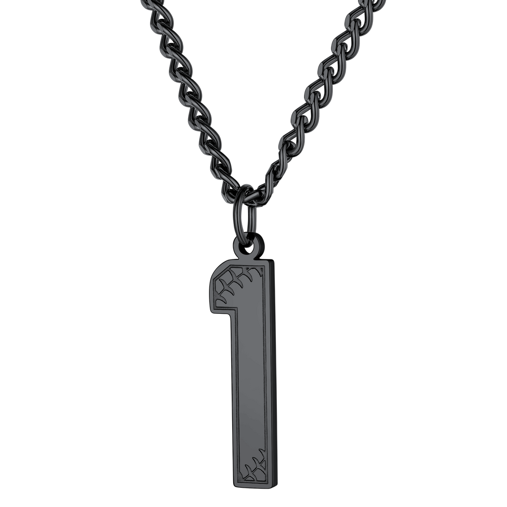 Custom Baseball Jersey Number Pendant Necklace for