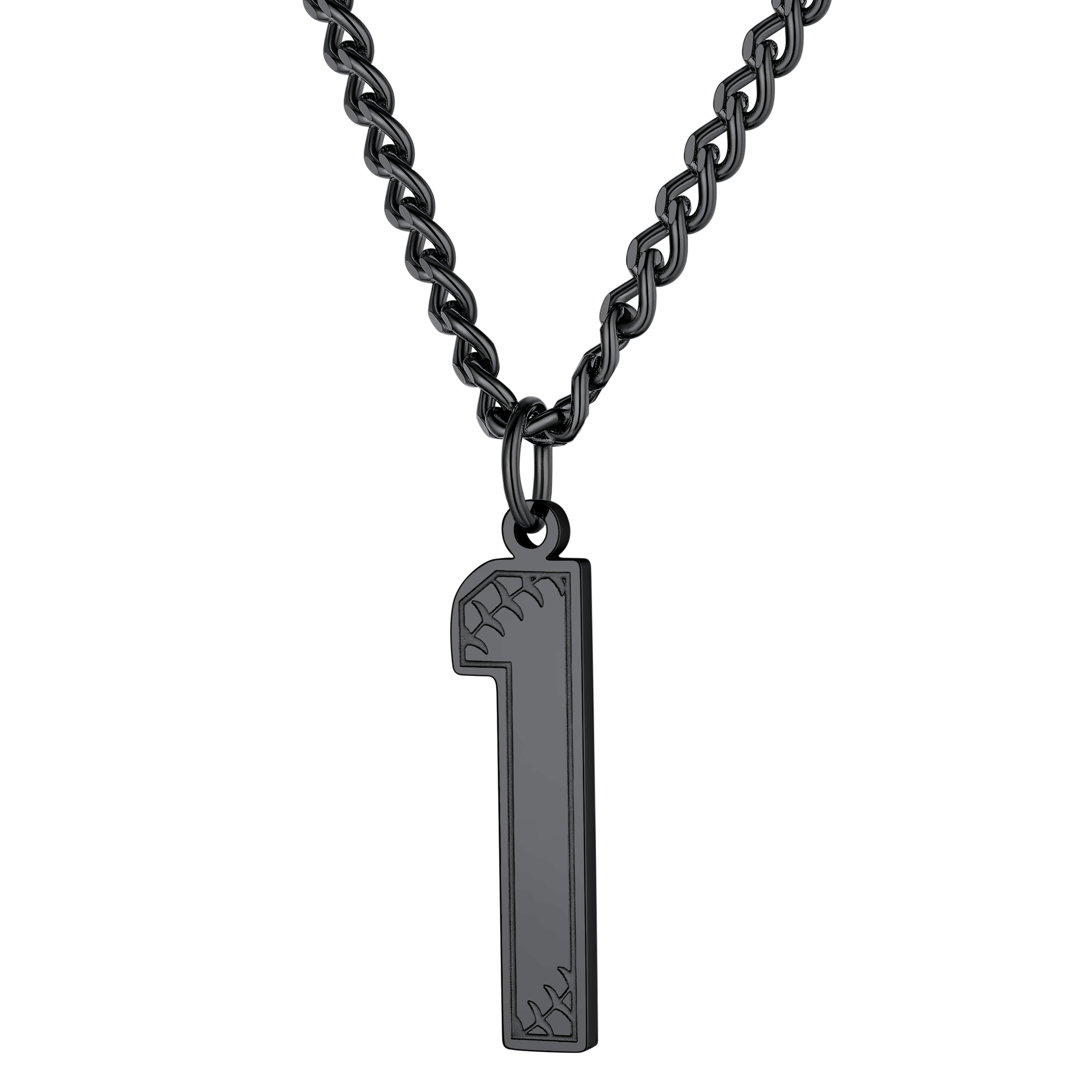 Custom Baseball Jersey Number Pendant Necklace for
