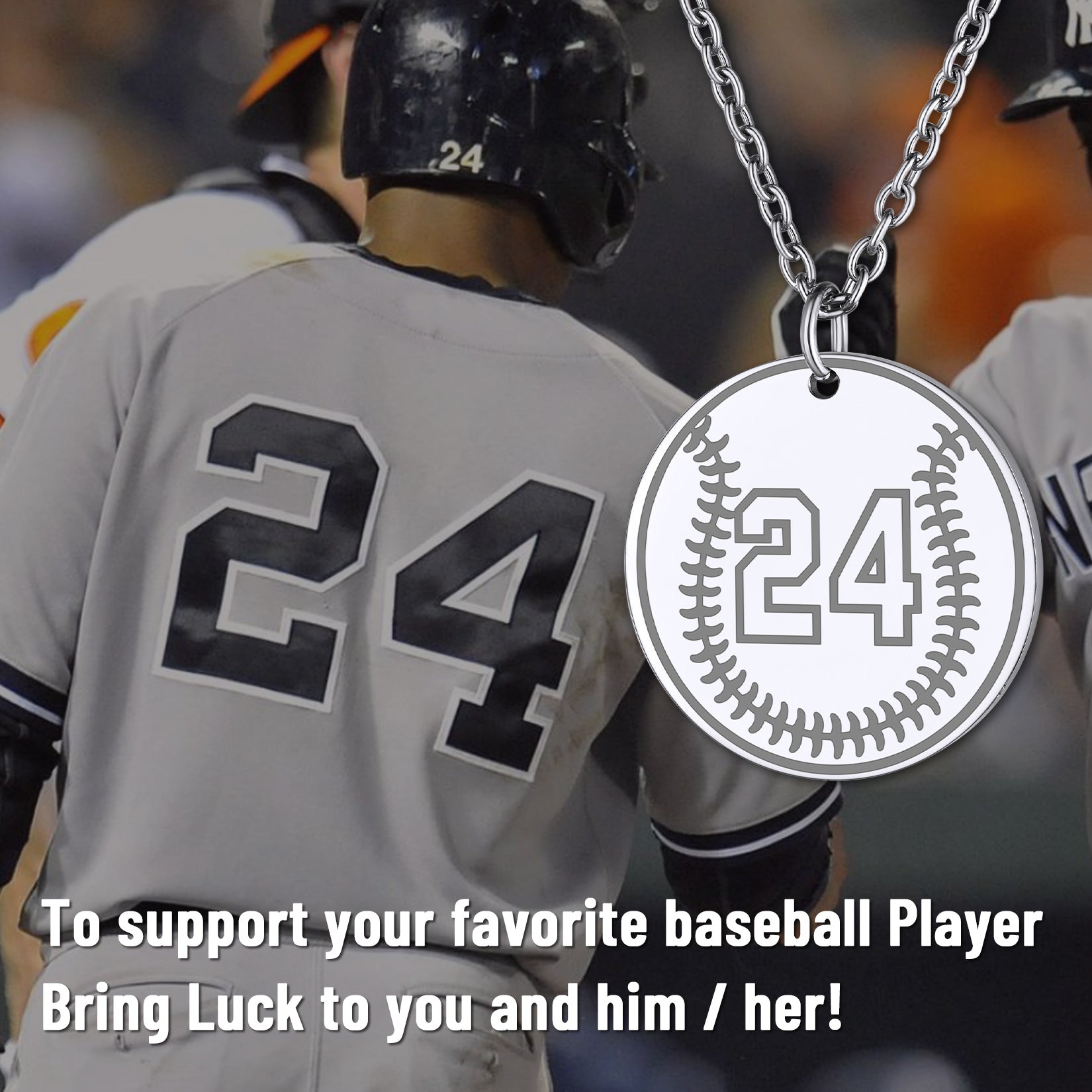 Custom Sports Necklace Jersey Number for & Sport Fans