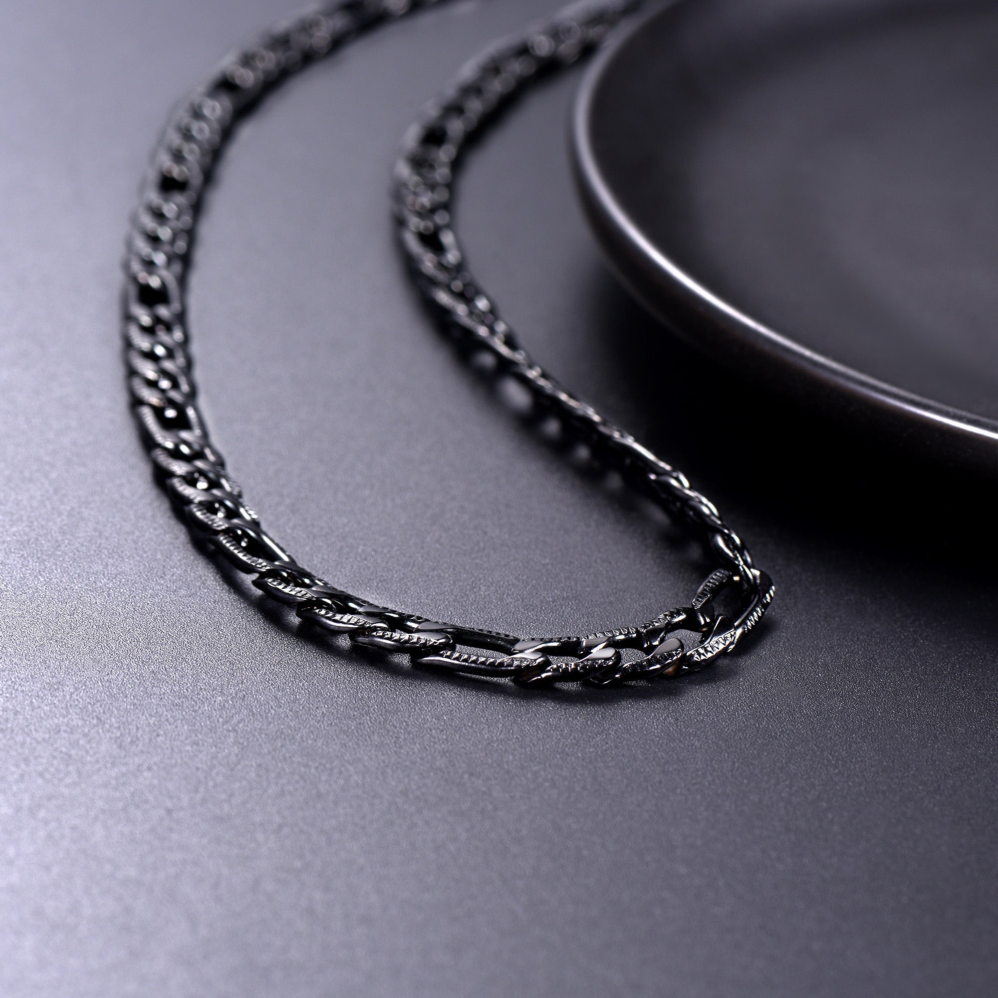 7mm Stainless Steel Figaro Link Chain Necklace for