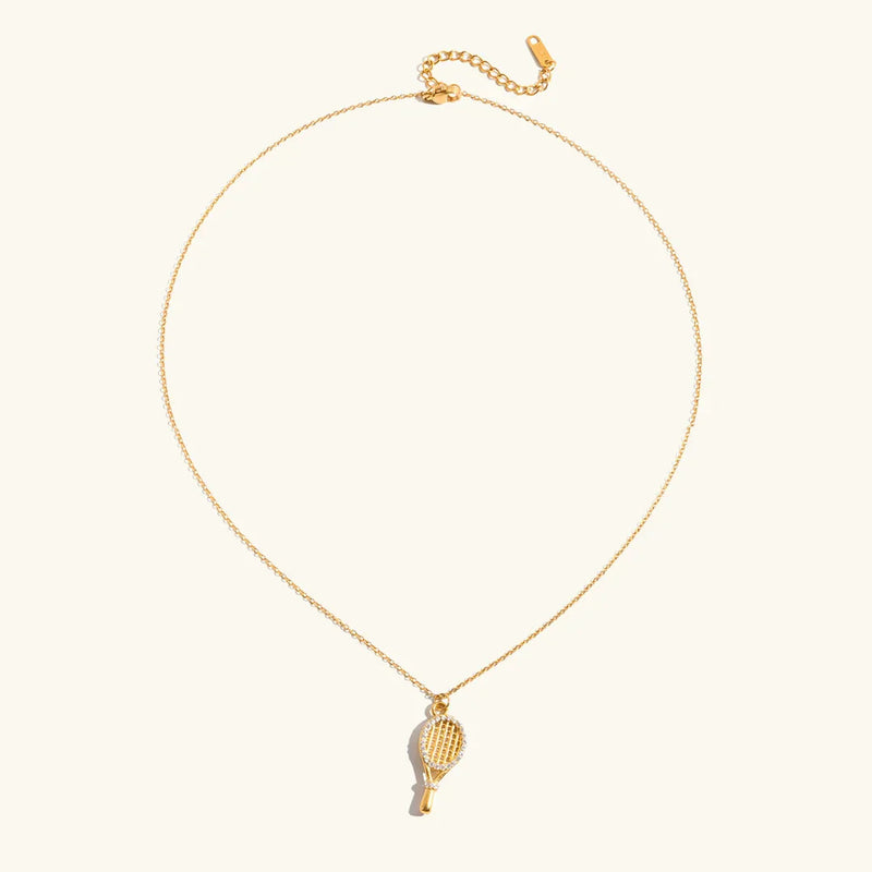 Aces Gold Tennis Pendant