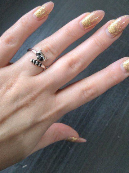 Adorable Raccoon Wrap Ring