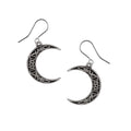 A Pact With a Prince Droppers Crescent Moon Earrings by Alchemy Gothic