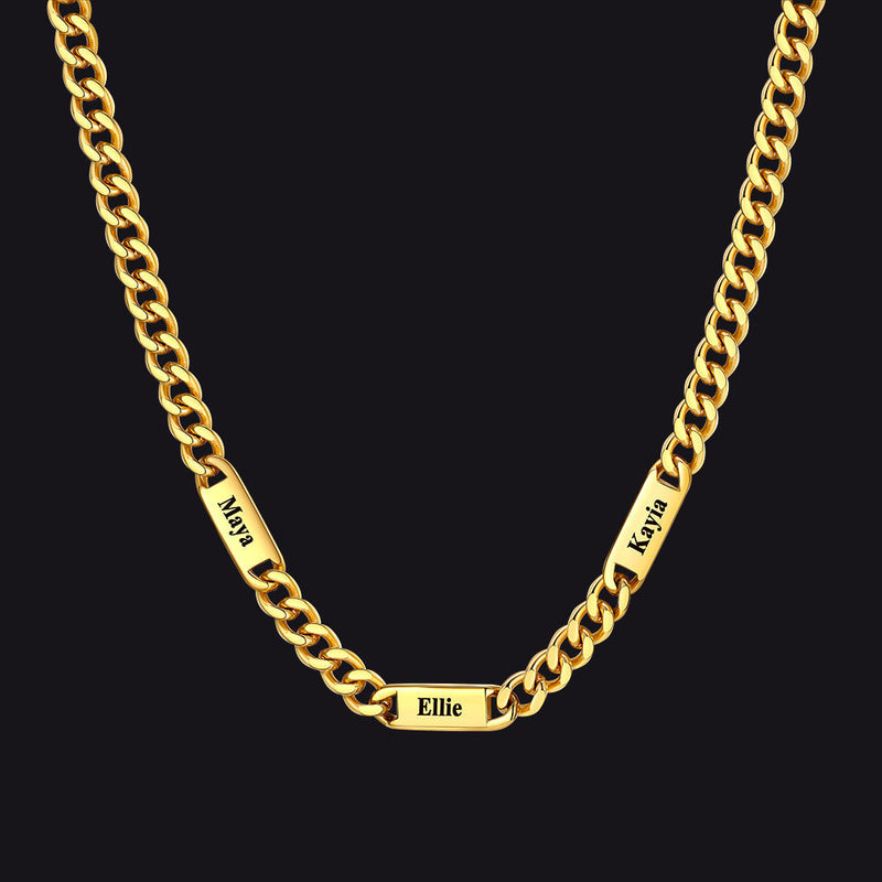 To My Engraved Name Chain Necklace, Birthday or Anniversary Gift for Him