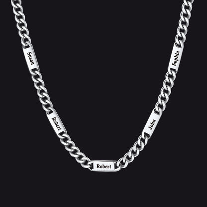 To My Engraved Name Chain Necklace, Birthday or Anniversary Gift for Him