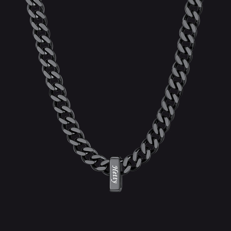 Custom Multi Charm Name Cuban Link Chain Necklace for Father Gift