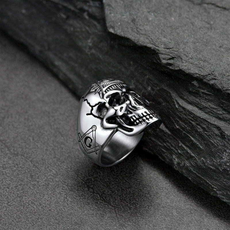 Eye of Providence Skull Ring for