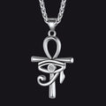 Egyptian Ankh Cross Necklace Pendant With Eye of Horus