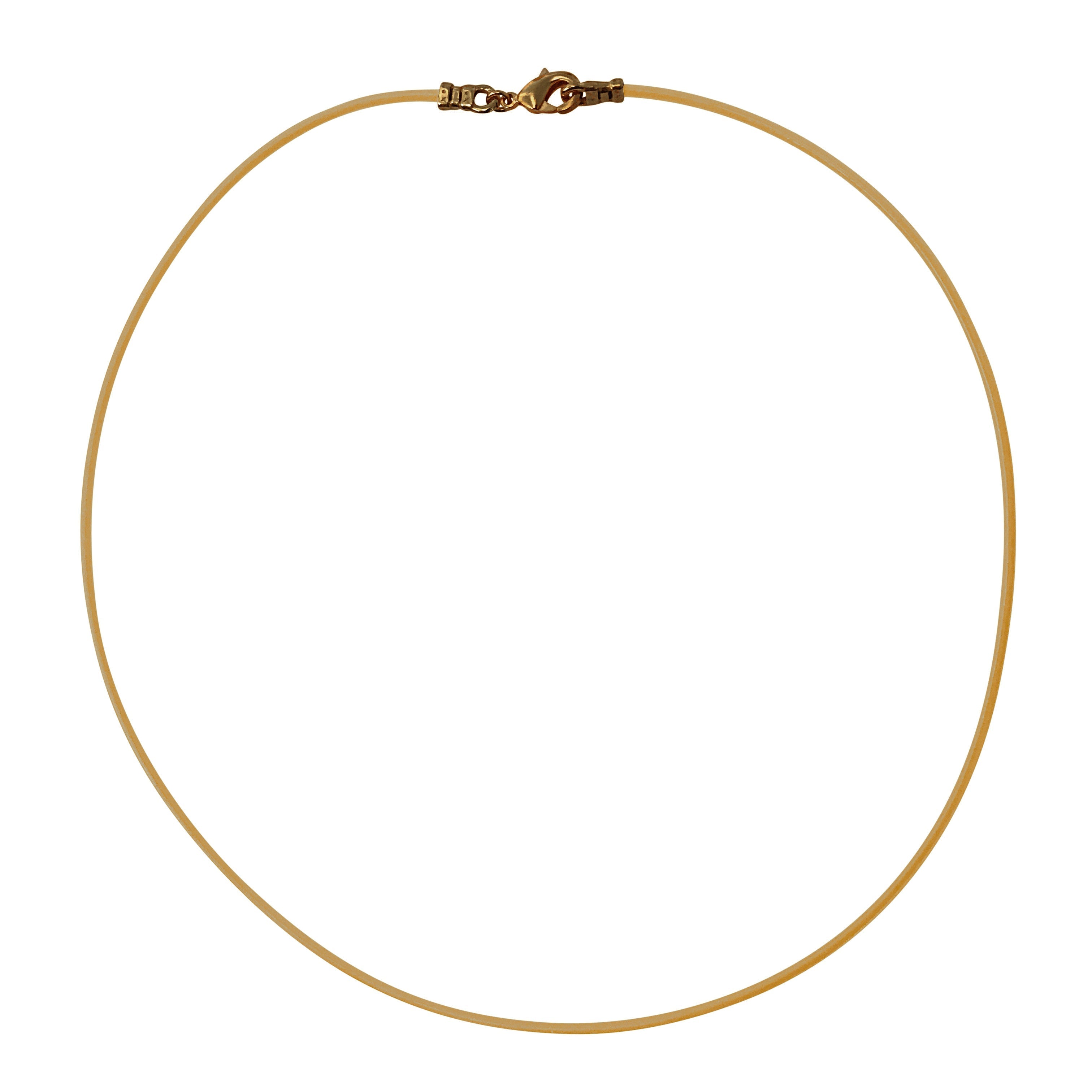 Antique Brass 1.8mm Fine Natural Light Tan Leather Cord Necklace