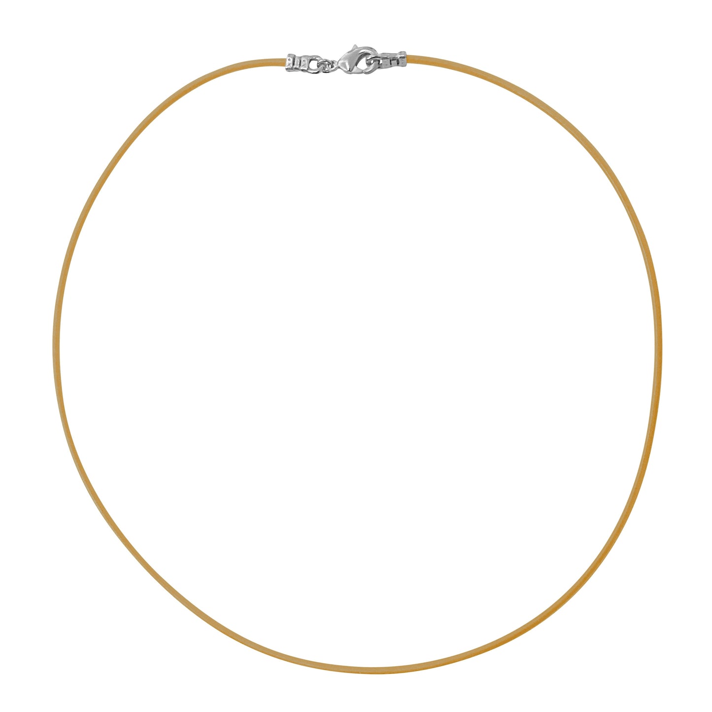 Sterling Silver 1.8mm Fine Natural Light Tan Leather Cord Necklace
