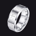 Christian Lord's Prayer Tungsten Carbide Band Ring for 8mm