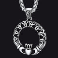Claddage Circle Celtic Knot Pendant Necklace for /