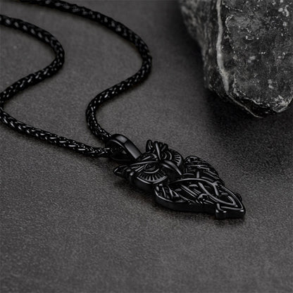 Celtic Owl Pendant Necklace Amulet Jewelry for