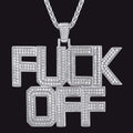 Faithheart F*ck Off Hip Hop Letter Pendant Necklace for