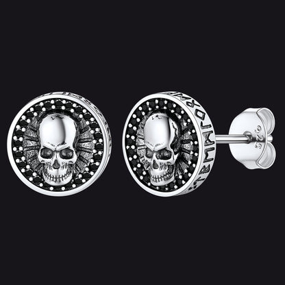 Viking Rune Fang Stud Earrings for ��� Nordic Star Cz Earrings