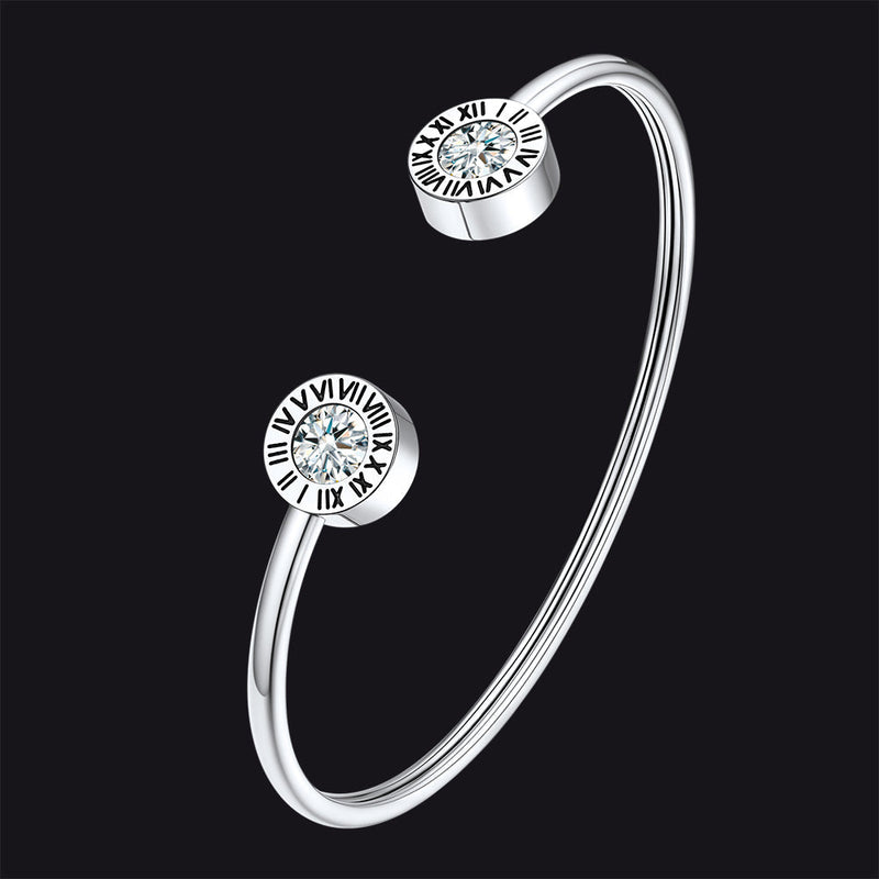 Roman Numerals Birthstone Bracelets for