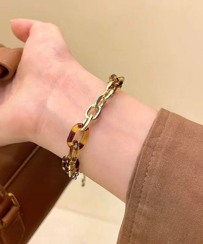 Leopard Metal Overgild Patchwork Charm Bracelet