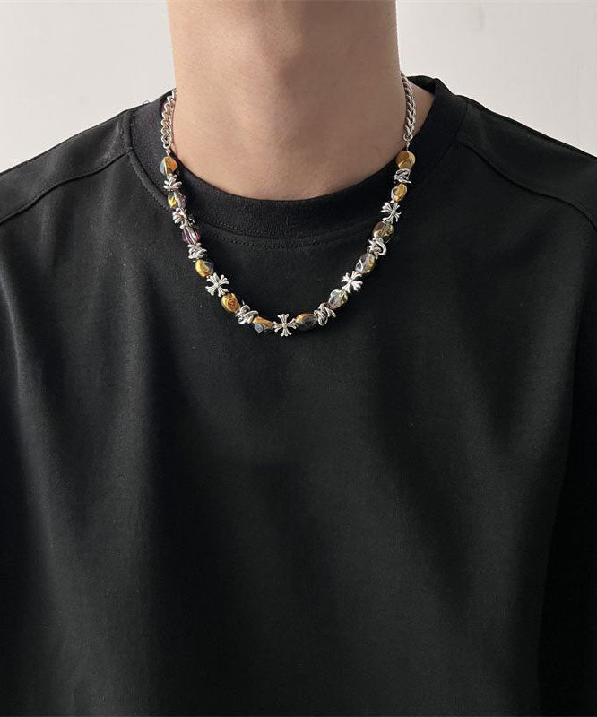 Stainless Steel Alloy Beading Collar Necklace