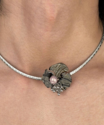 Fine Black Stainless Steel Princess Necklace