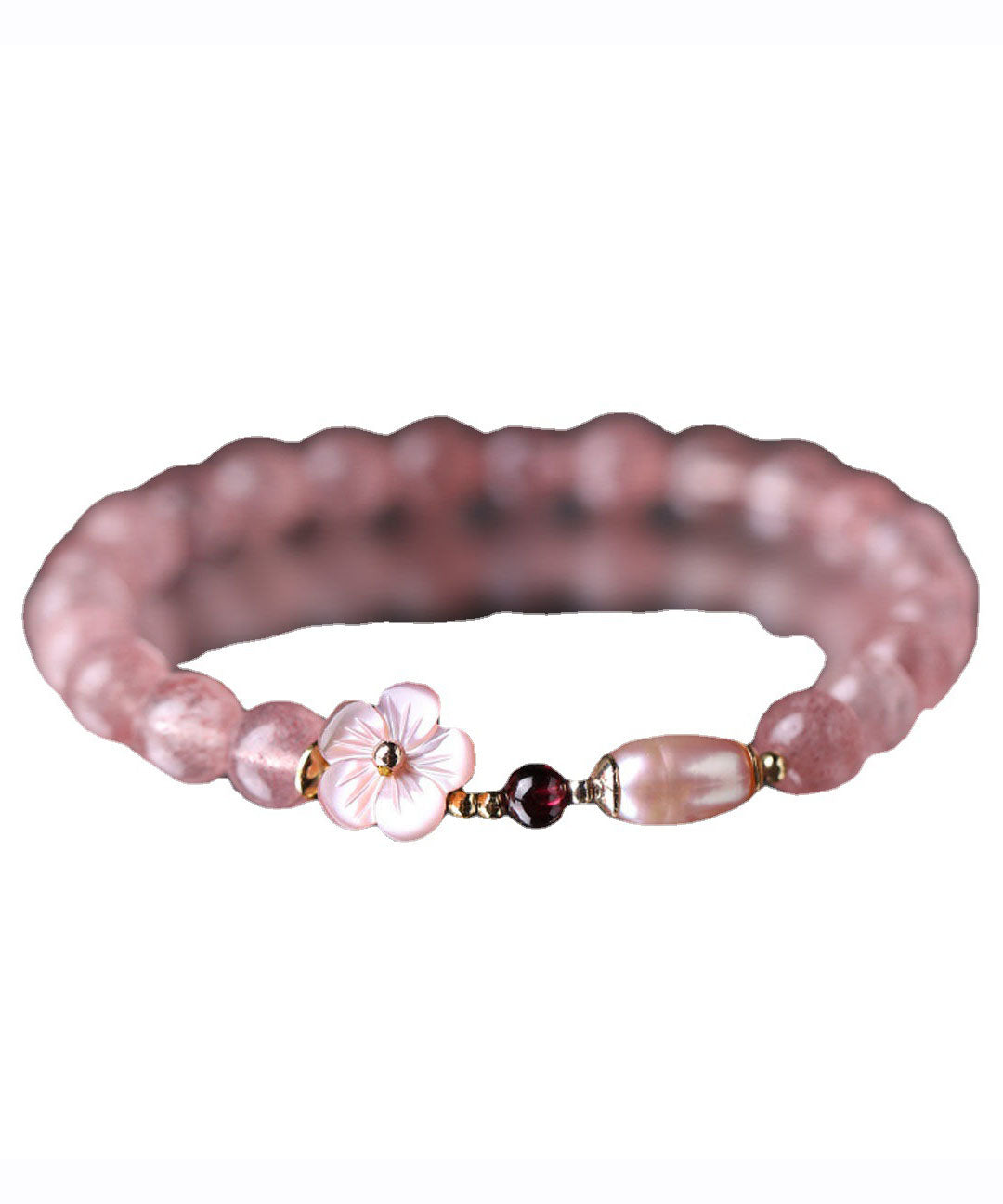 Fine Pink Alloy Crystal Chain Bracelet