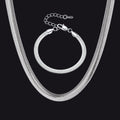 8mm Snake Link Chain & 5mm Bracelet Set for