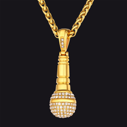 Rock Music Microphone Necklaces for Teens
