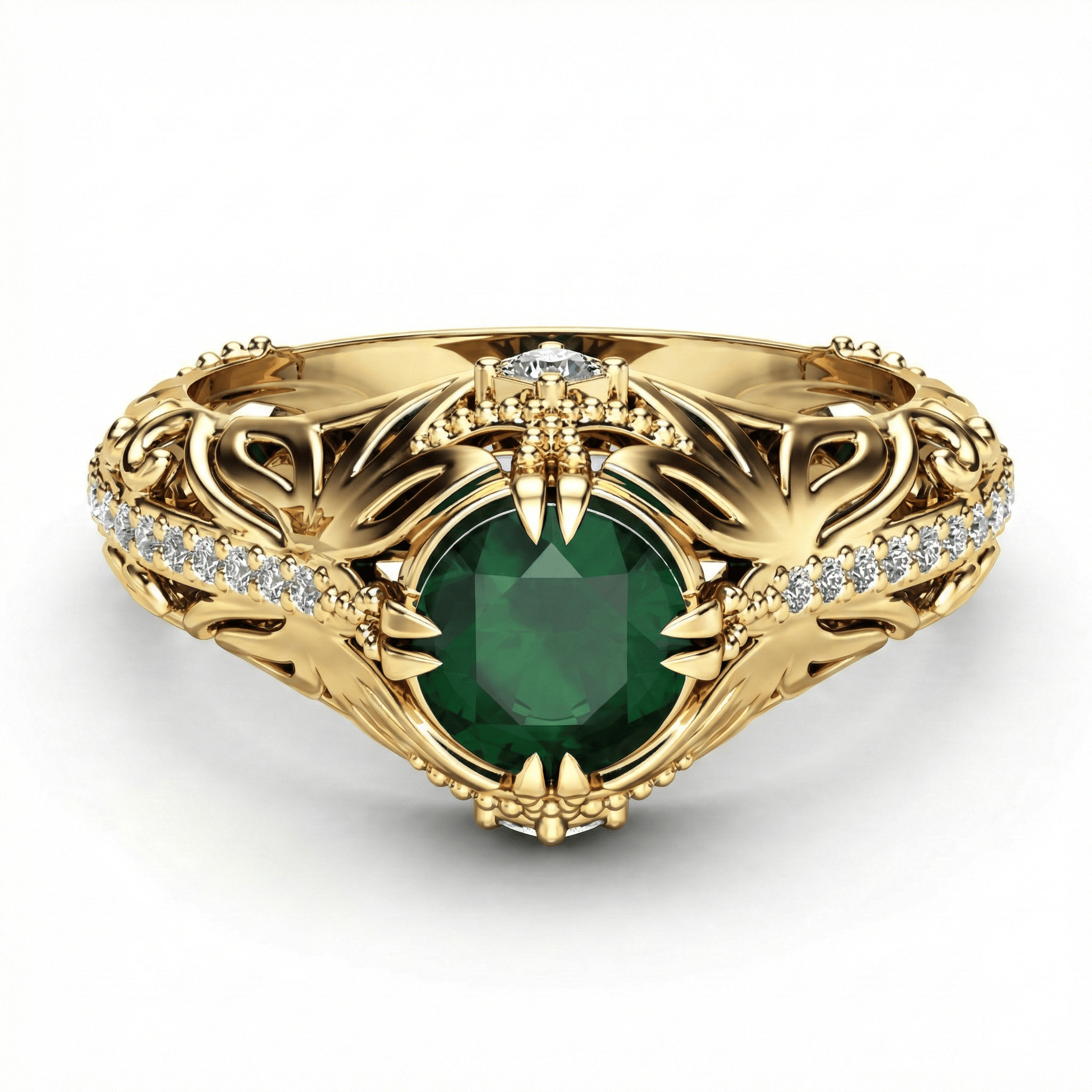 Emerald Grove Guardian Ring