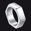 Custom 7mm Minimalist Geometric Band Ring for