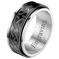 Celtic Knot Spinner Ring Anxiety Rotatable Ring for