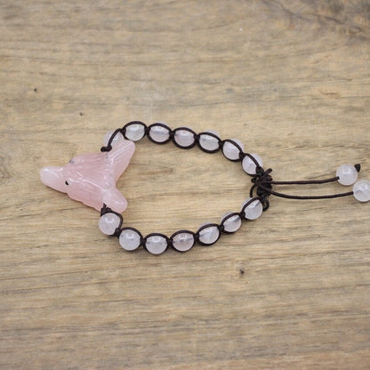 Natural Stone Wolf Beaded Bracelet