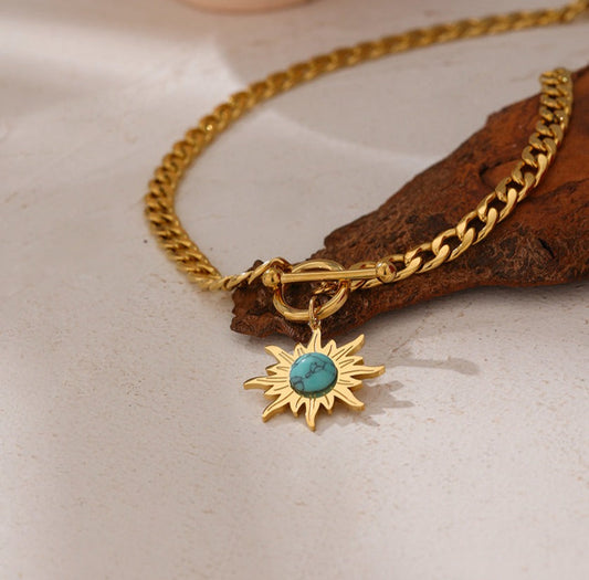 Gold Plated Sun Necklace