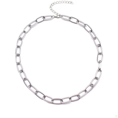 Retro Portrait Exaggerated Thick Chain Necklace Double Layer Cool Chain Hip Hop Necklace Short Clavicle Chain