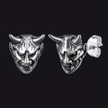 Halloween Hannya Mask Devil Horn Earrings for