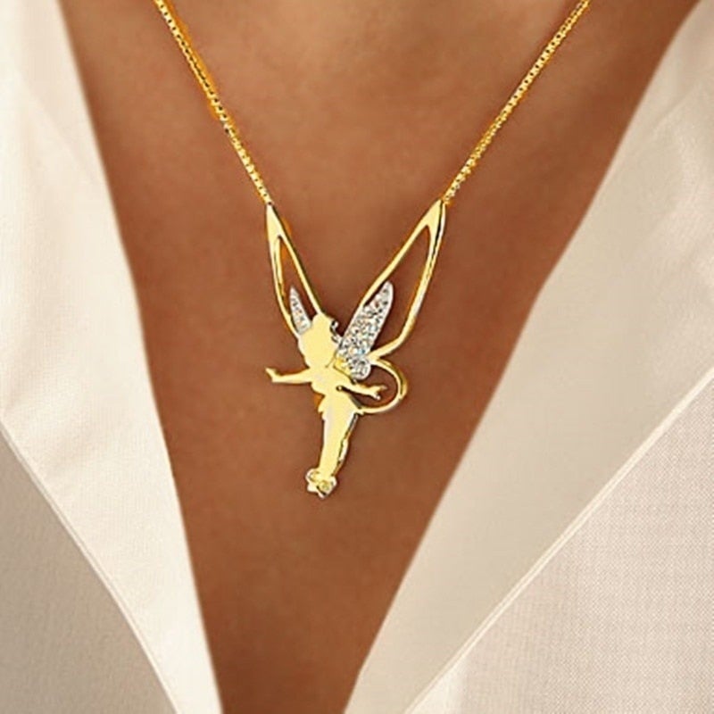 Lucky Fairy Necklace in Silver and Gold