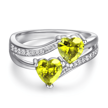Twin Sacred Heart Devotion Ring