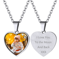 Customized Heart Photo Necklace Memorial Gift for