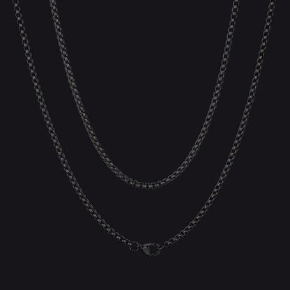 Hollow Rolo Box Link Chain Necklace for , 3/6mm Width