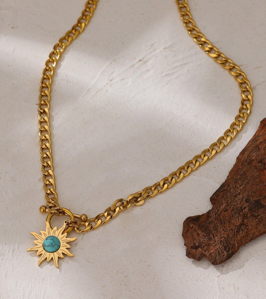 Gold Plated Sun Necklace