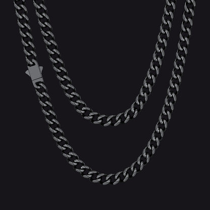 Hip Hop Cuban Chain Necklace for Huasband Boyfriends Gift 6/9/12mm Width