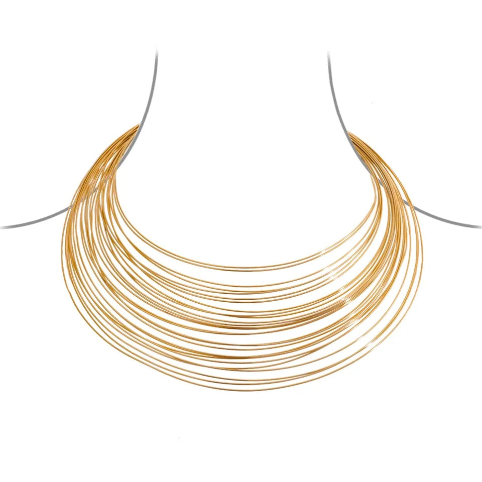 Multi Layered Goddess Necklace Collar
