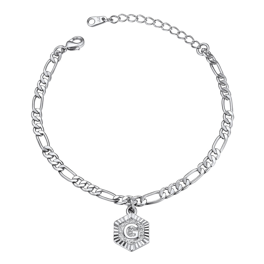 Custom Initial Figaro Link Anklet for
