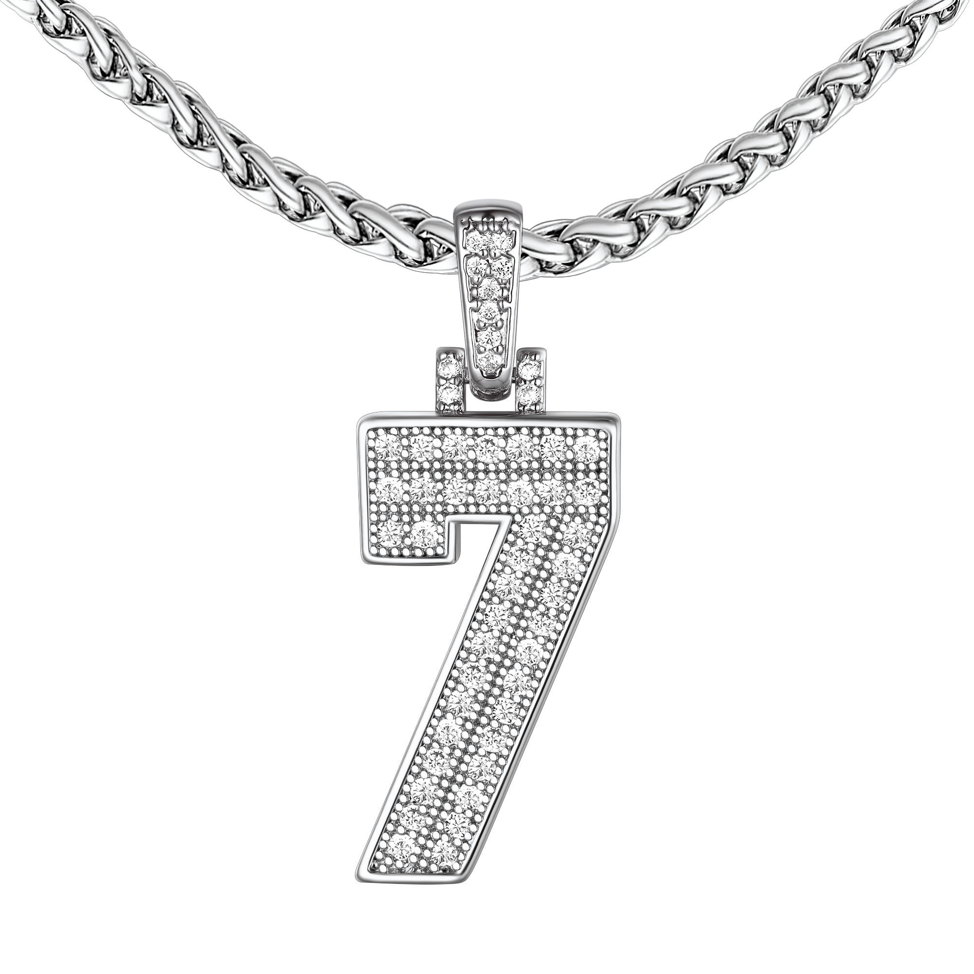 Baseball Diamond Jersey Number Chain Necklace for