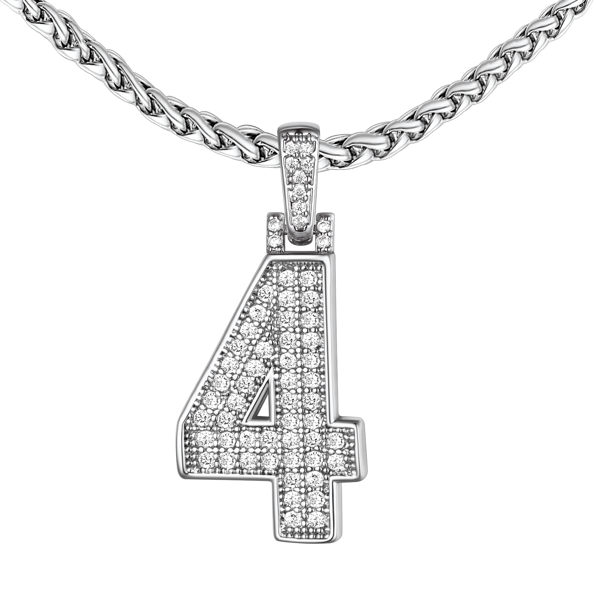 Baseball Diamond Jersey Number Chain Necklace for
