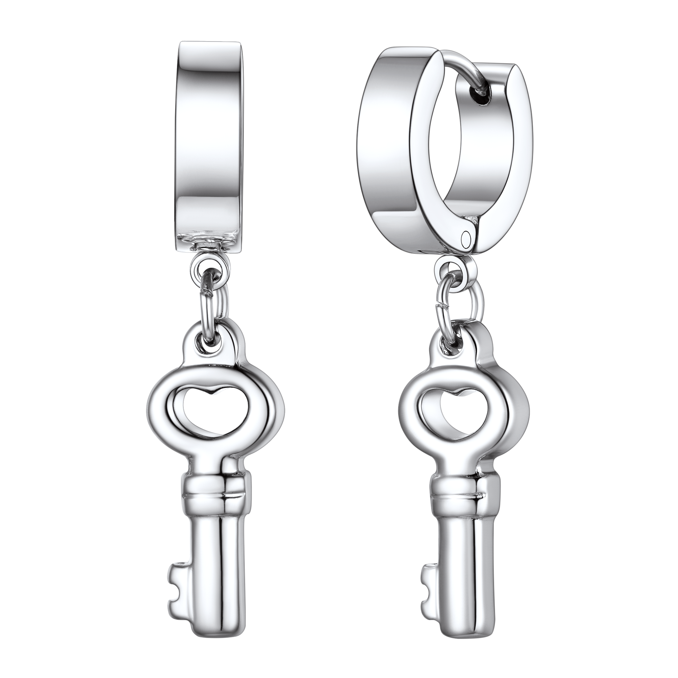 Flash Key Dangle Hoop Earrings for