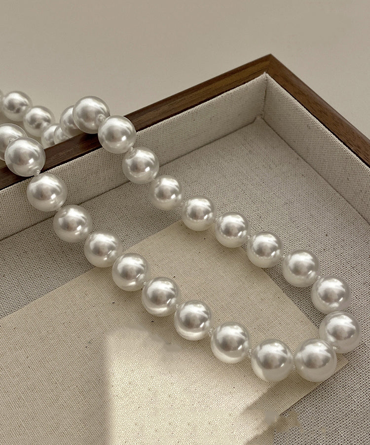 Light Imitation Natural Seawater Extreme White Pearl Alloy Necklace