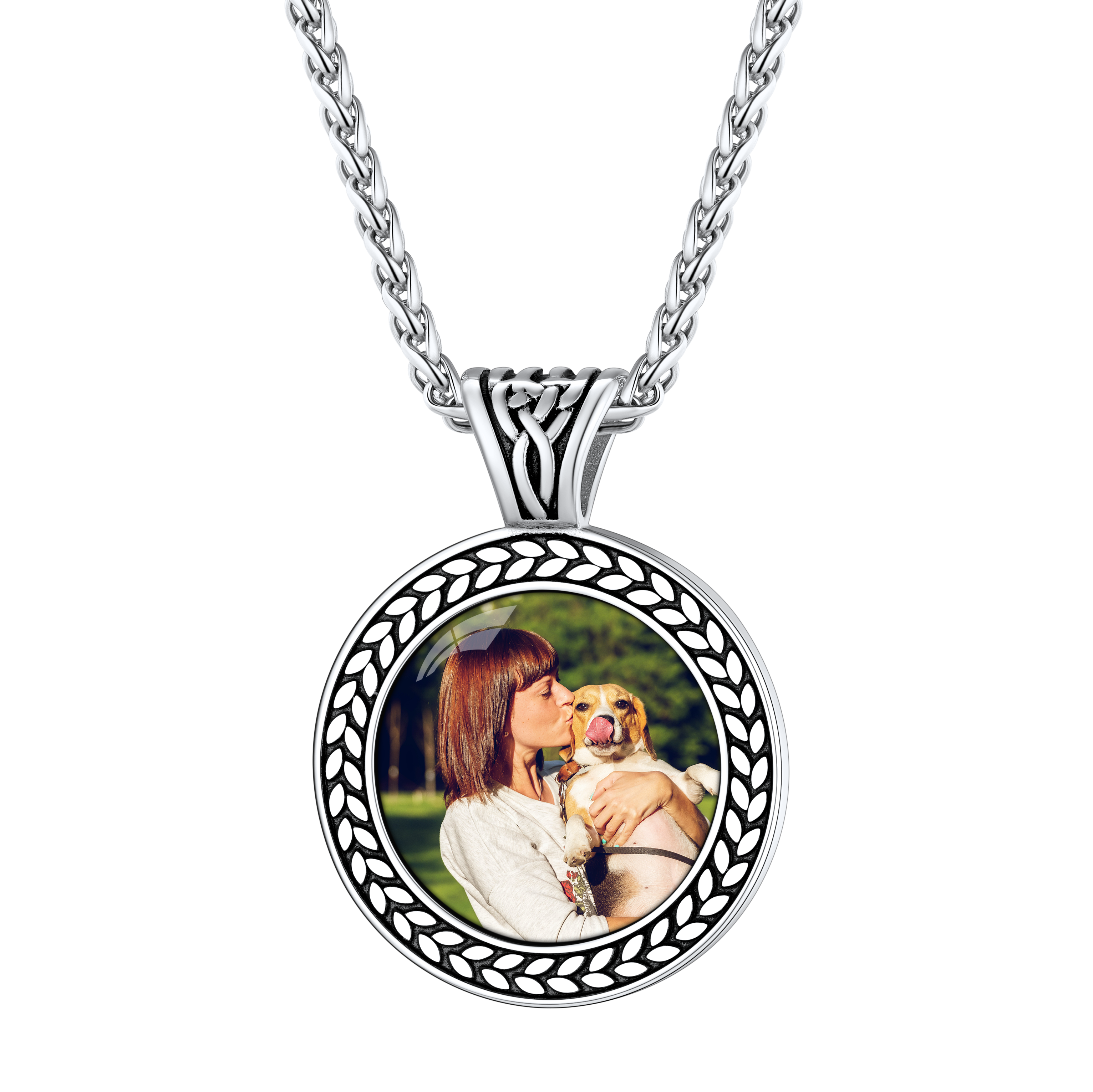 Personalized Pet Memorial Picture Necklace Pendant With Photo for